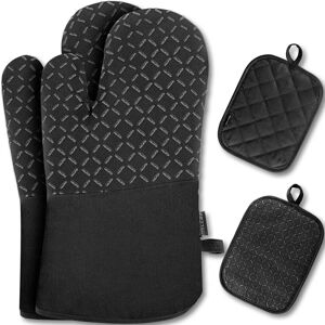 Milcea Oven Gloves - Heat Resistant Silicone Cotton - Kitchen & BBQ - 300°C Milcea Oven Gloves - Heat Resistant Silicone Cotton - Kitchen & BBQ - 300°C