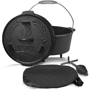 VOUNOT Dutch Oven 4.25L - Heavy-Duty Cast Iron for Camping VOUNOT Dutch Oven 4.25L - Heavy-Duty Cast Iron for Camping