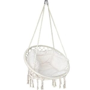 VOUNOT Beige Hanging Chair - Settee, Swing, Balcony, Garden VOUNOT Beige Hanging Chair - Settee, Swing, Balcony, Garden