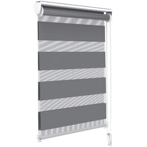 VOUNOT Dual Fabric Day Night Zebra Roller Blind - No Drilling VOUNOT Dual Fabric Day Night Zebra Roller Blind - No Drilling