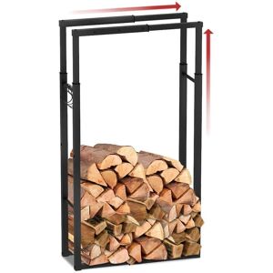 VOUNOT Firewood Log Rack - Adjustable Metal Outdoor Indoor Storage VOUNOT Firewood Log Rack - Adjustable Metal Outdoor Indoor Storage