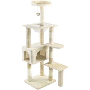 VOUNOT Cat Tree Tower - Multi-Level with Space Capsule - Beige VOUNOT Cat Tree Tower - Multi-Level with Space Capsule - Beige