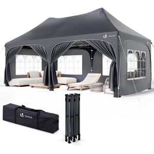 VOUNOT 3x6m Faltbares Pavillon mit 6 Seitenwänden - Outdoor Eventzelt VOUNOT 3x6m Faltbares Pavillon mit 6 Seitenwänden - Outdoor Eventzelt