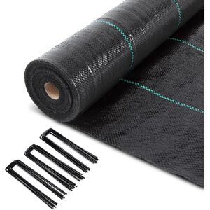 Vounot - Garden Weed Control Mesh - UV Protection, Easy Install, 100 Pegs Vounot - Garden Weed Control Mesh - UV Protection, Easy Install, 100 Pegs