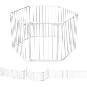 VOUNOT Sicherheitsbarriere - 375 cm, 6 Paneele, Faltbar, Weiß VOUNOT Sicherheitsbarriere - 375 cm, 6 Paneele, Faltbar, Weiß