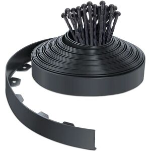 VOUNOT - Bordure de Jardin Flexible, Plastique, 20m, Anthracite - Publicité VOUNOT - Bordure de Jardin Flexible, Plastique, 20m, Anthracite - Publicité