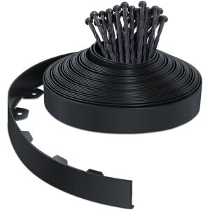 VOUNOT Bordure de Jardin Flexible PVC 20m Noir - Publicité VOUNOT Bordure de Jardin Flexible PVC 20m Noir - Publicité