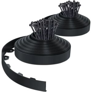 VOUNOT Bordure de jardin flexible en PVC 40m Noir - Publicité VOUNOT Bordure de jardin flexible en PVC 40m Noir - Publicité