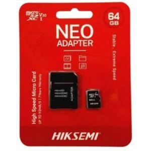 Hiksemi 64GB MicroSDXC Klasa 10 UHS-I z Adapterem Hiksemi 64GB MicroSDXC Klasa 10 UHS-I z Adapterem