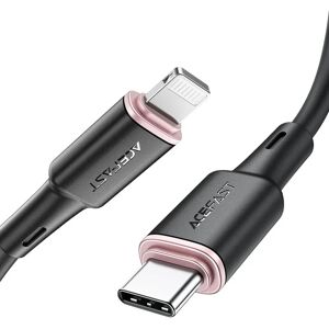 Černý 1,2m USB-C Lightning Kabel - 30W - 3A - MFI Černý 1,2m USB-C Lightning Kabel - 30W - 3A - MFI