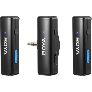 Système de microphone sans fil BOYA - Omnidirectionnel, Double Canal, USB-C/Lightning/3.5mm Système de microphone sans fil BOYA - Omnidirectionnel, Double Canal, USB-C/Lightning/3.5mm