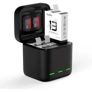 Telesin S0-BCG-10-TGP 3-batterilader til GoPro Hero 13 Black Telesin S0-BCG-10-TGP 3-batterilader til GoPro Hero 13 Black