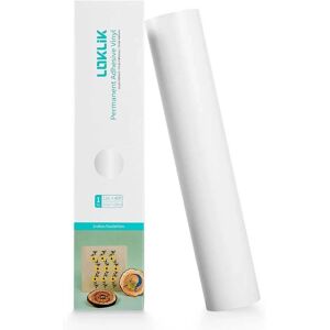 Loklik Vinyle Adhésif Permanent Mat Blanc - 12m - Fournitures de bricolage Loklik Vinyle Adhésif Permanent Mat Blanc - 12m - Fournitures de bricolage