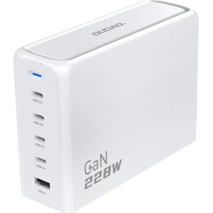 Dudao A228EU 228W GaN 4 USB-C + 1 USB-A Nopeasti lataava Dudao A228EU 228W GaN 4 USB-C + 1 USB-A Nopeasti lataava
