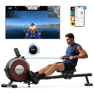 Merach Electromagnetic Rowing Machine - 16 Resistance Levels - 160kg Max - Kinomap Merach Electromagnetic Rowing Machine - 16 Resistance Levels - 160kg Max - Kinomap