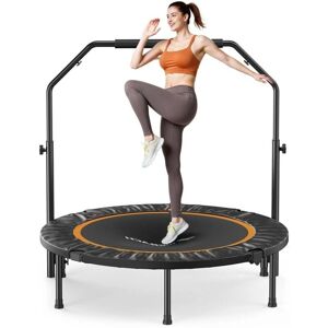 MERACH 102cm Mini Trampoline - Adjustable Handlebar, Foldable - Indoor/Outdoor MERACH 102cm Mini Trampoline - Adjustable Handlebar, Foldable - Indoor/Outdoor