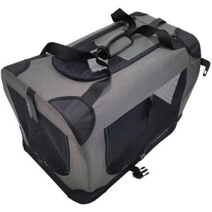 LS Petproducts L Cage de chien pliante grise - Transport - Publicité LS Petproducts L Cage de chien pliante grise - Transport - Publicité