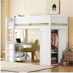 Generic - Hoogslaper 90x200 - Wit - Loftbed Generic - Hoogslaper 90x200 - Wit - Loftbed