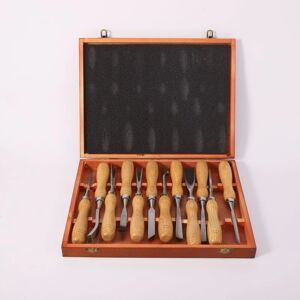 AHLSEN - Carpentry - 12pc - Mangos de madera - Chisel set AHLSEN - Carpentry - 12pc - Mangos de madera - Chisel set