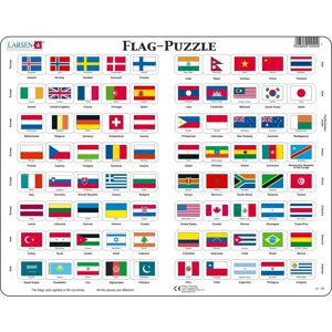 Puzzle Larsen - Drapeaux du Monde - 80 pièces - Publicité Puzzle Larsen - Drapeaux du Monde - 80 pièces - Publicité