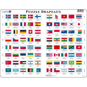 Puzzle Cadre Larsen - Drapeaux du Monde - 80 Pièces Puzzle - Publicité Puzzle Cadre Larsen - Drapeaux du Monde - 80 Pièces Puzzle - Publicité