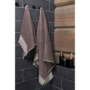 Halvor Bakke - La Grave - Linned- og bomulds håndklæde - Brun - 70x140cm Halvor Bakke - La Grave - Linned- og bomulds håndklæde - Brun - 70x140cm