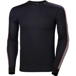 Helly Hansen Men's Lifa Stripe Crew Ski Base Layer Navy - Men Helly Hansen Men's Lifa Stripe Crew Ski Base Layer Navy - Men