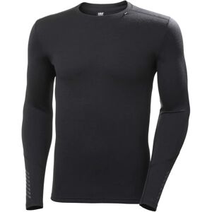 Helly Hansen Men Lifa Merino Midweight Crew Base Layer - Black - Men Helly Hansen Men Lifa Merino Midweight Crew Base Layer - Black - Men