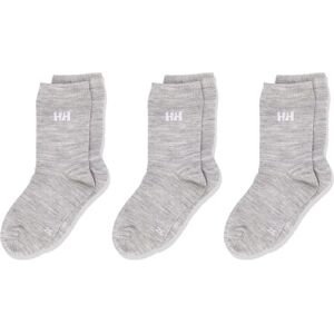 Helly Hansen K Wool Sock Basic 3Pk Grey - Unisex - Socks Helly Hansen K Wool Sock Basic 3Pk Grey - Unisex - Socks