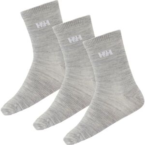 Helly Hansen K Wool Sock Basic 3Pk - Grey Melang - Unisex - Socks Helly Hansen K Wool Sock Basic 3Pk - Grey Melang - Unisex - Socks