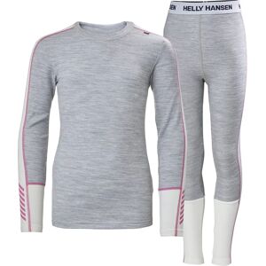 Helly Hansen Junior Lifa Merino Midweight Base Layer Set - Grey Melang - Unisex Helly Hansen Junior Lifa Merino Midweight Base Layer Set - Grey Melang - Unisex