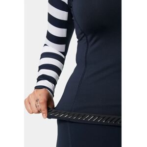 Helly Hansen Women's Waterwear Rashguard Navy Blue Stripe - Swim Top Helly Hansen Women's Waterwear Rashguard Navy Blue Stripe - Swim Top