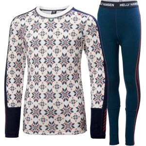 Helly Hansen Junior's Navy Base Layer Set - Winter Kids' Merino Lifa Helly Hansen Junior's Navy Base Layer Set - Winter Kids' Merino Lifa