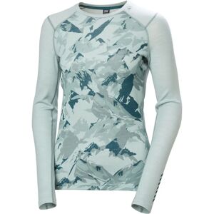 Helly Hansen Women's Lifa Merino Midweight Graphic Crew Base Layer - Green Mist - Female Helly Hansen Women's Lifa Merino Midweight Graphic Crew Base Layer - Green Mist - Female