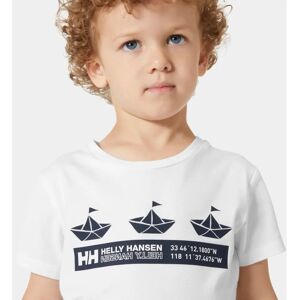Helly Hansen Barne Hvit Bomull T-skjorte - T-skjorte Helly Hansen Barne Hvit Bomull T-skjorte - T-skjorte