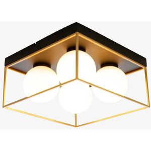 Aneta ASTRO taklampe - Kvadrat - Svart/Gold/Opplyst hvit Aneta ASTRO taklampe - Kvadrat - Svart/Gold/Opplyst hvit