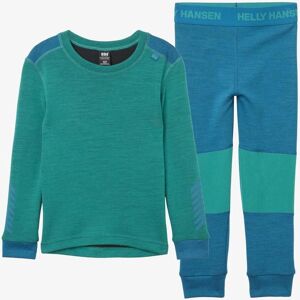 Helly Hansen Kids' LIFA Merino Wool Base Layer Set Green 116/6 - Unisex Helly Hansen Kids' LIFA Merino Wool Base Layer Set Green 116/6 - Unisex