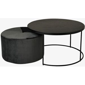 Nordic Furniture Group Pisa Sofabord & Puf Sæt - Sort Nordic Furniture Group Pisa Sofabord & Puf Sæt - Sort