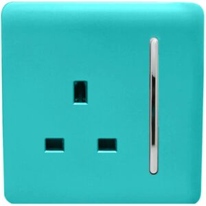 Trendi 1 Gang Artistic Modern Glossy 13 Amp Switched Tactile Plug Socket Bright - Electrical Switch Trendi 1 Gang Artistic Modern Glossy 13 Amp Switched Tactile Plug Socket Bright - Electrical Switch