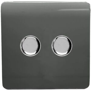 Trendi - Switch 2G 120W - Charcoal - 2G 120W - Dimmer switch Trendi - Switch 2G 120W - Charcoal - 2G 120W - Dimmer switch