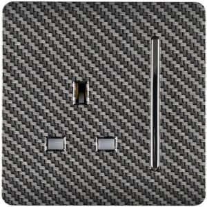 Trendi - Switch 1G - Carbon - 13A - Plug Socket Trendi - Switch 1G - Carbon - 13A - Plug Socket