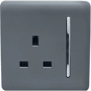 Trendi Switch Trendi 1 Gang Modern Glossy 13 Amp Switched Plug Socket - Plug Socket Trendi Switch Trendi 1 Gang Modern Glossy 13 Amp Switched Plug Socket - Plug Socket