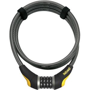 ON GUARD Akita Cable Lock - 185cm, Gray, Combo Bicycle Lock ON GUARD Akita Cable Lock - 185cm, Gray, Combo Bicycle Lock
