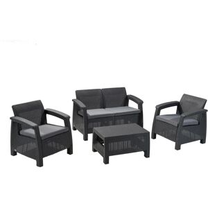 Keter Corfu Garden Furniture Set - Ergonomic, Weather-Resistant, Complete Outdoor Set Keter Corfu Garden Furniture Set - Ergonomic, Weather-Resistant, Complete Outdoor Set
