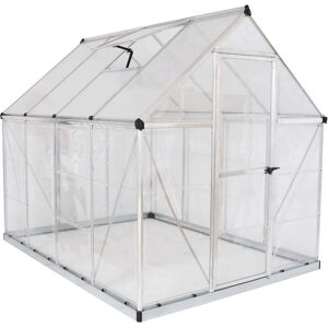 Palram Canopia Silver 6x8 Greenhouse - UV Protected Polycarbonate Palram Canopia Silver 6x8 Greenhouse - UV Protected Polycarbonate