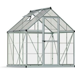 Palram Canopia 6x6ft Silver Greenhouse - UV Protected Polycarbonate Palram Canopia 6x6ft Silver Greenhouse - UV Protected Polycarbonate