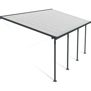 Palram - Canopia Feria Grey Patio Cover with Clear Panels Palram - Canopia Feria Grey Patio Cover with Clear Panels