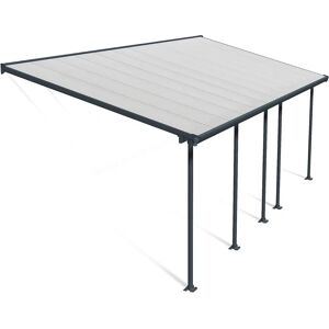 Palram Canopia Feria Grey Patio Cover with Clear Panels Palram Canopia Feria Grey Patio Cover with Clear Panels