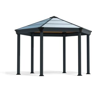 Canopia by Palram Roma Hexagonal Garden Gazebo - Grey - 3.59m x 4.15m Canopia by Palram Roma Hexagonal Garden Gazebo - Grey - 3.59m x 4.15m