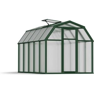Palram EcoGrow Greenhouse - 6x10 ft, Green, Barn Style, Polycarbonate Palram EcoGrow Greenhouse - 6x10 ft, Green, Barn Style, Polycarbonate